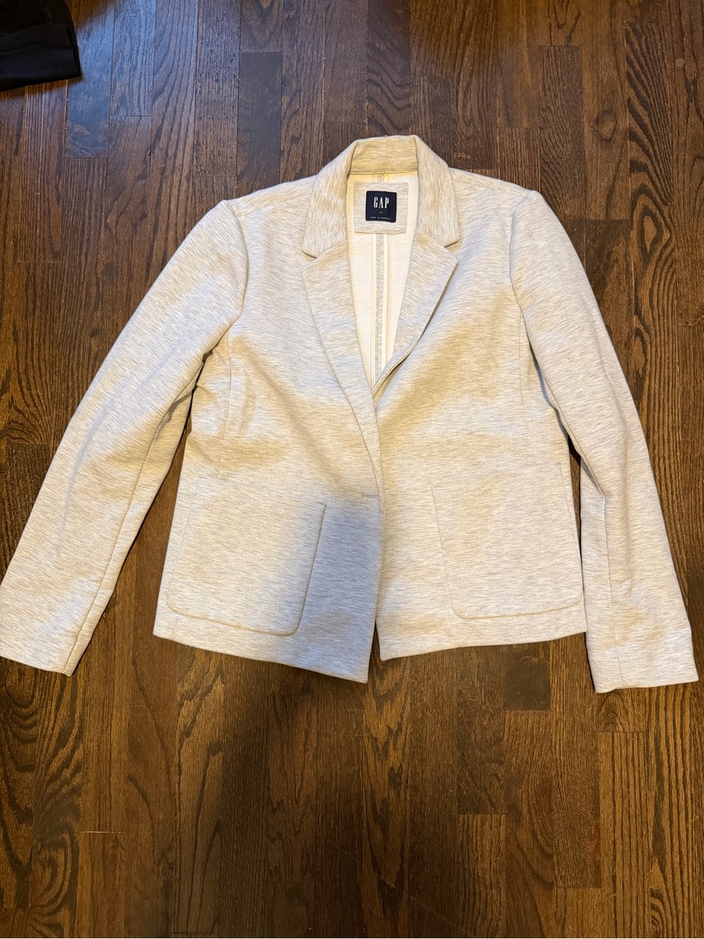 GAP Women's Light Gray Knit Blazer Jacket